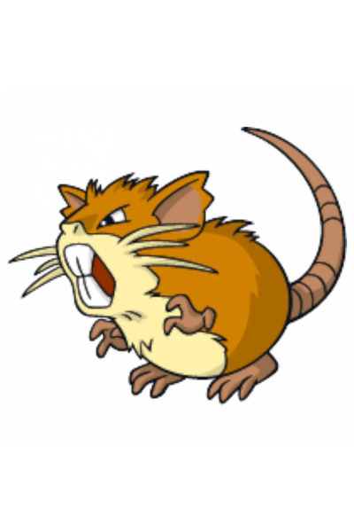 INOVATIX Σετ 8 τεμαχίων, Αυτοκόλλητο Pokemon Raticate, INOVATIX®. 6 εκ.