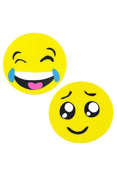 SyaMAG Set Radiere Fancy, Model Smiley, Culoare Galben, 2 Bucati