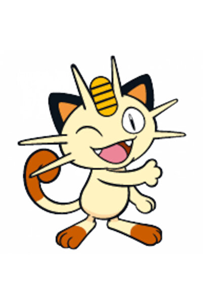 INOVATIX Set de 8 piese, autocolant Pokemon Meowth cu ochiul, INOVATIX®. 6 cm