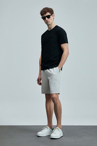 Kocamanlar Ayakkabı Lufian 111020243 Onix Μοντέρνο γραφικό T-Shirt Ανδρικό T-Shirt ΜΑΥΡΟ