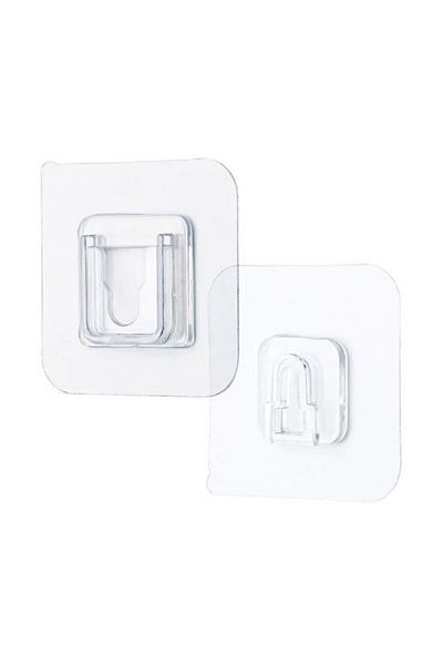 Skygo BUFFER® Item Fixing Hanger 10 Pairs Transparent Double Sided Adhesive Snap Clip