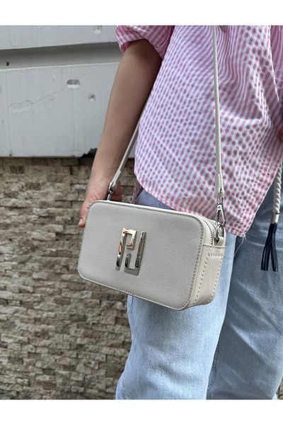 Just Polo Women's Stone Cross Strap 2 Compartment Hand and Shoulder Bag 236016Pc