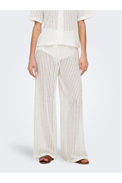 ONLY Onlfreya Straight Pant Jr Off White Women's Pants