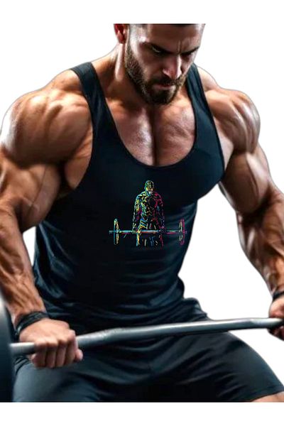 MUTLUGYM Fitness Gym Tank Top Sportsman Tank Top with Thin Straps (Halter)