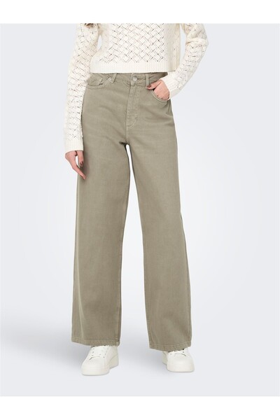 ONLY Onlmilly Mw Baggy Pant Cc Pnt Women's Green Trousers - 15338618