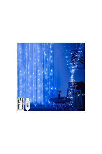 SIKS Instalație de Crăciun, 3 M X 3 M, Model USB Mesh, 8 Moduri, 300 LED-uri, Rezistent la apă