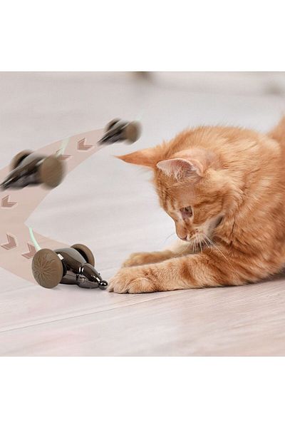 miraza Interactive Cat Toy Metallic Mouse, RGB LED, USB-C, 15h