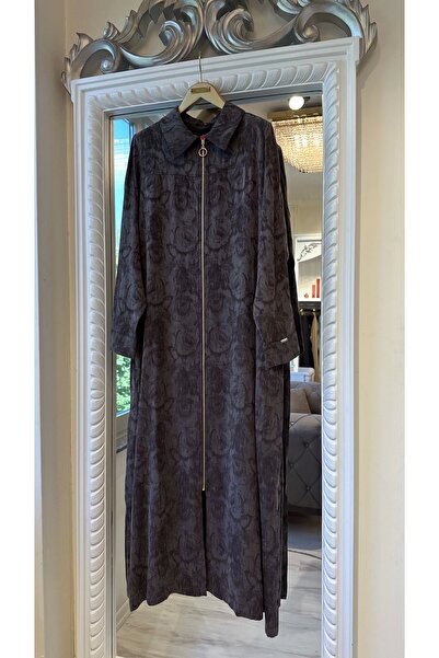 Invee Çiçek Desenli Lyocell Kap - Kahverengi