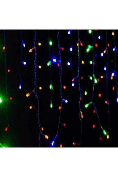 SIKS Machetă cortină de Crăciun, 8 m x 50 cm, 500 LED-uri, cu 8 efecte luminoase