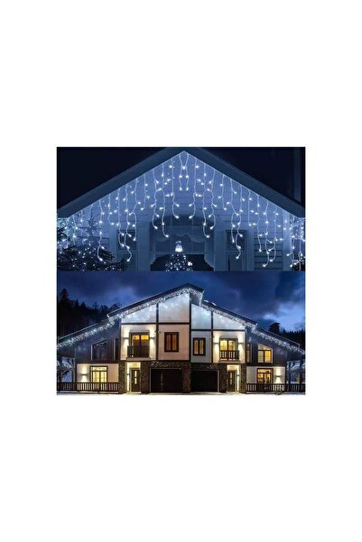 SIKS Instalație brad de Crăciun, 8 m, 200 LED-uri, 8 efecte luminoase, exteri...