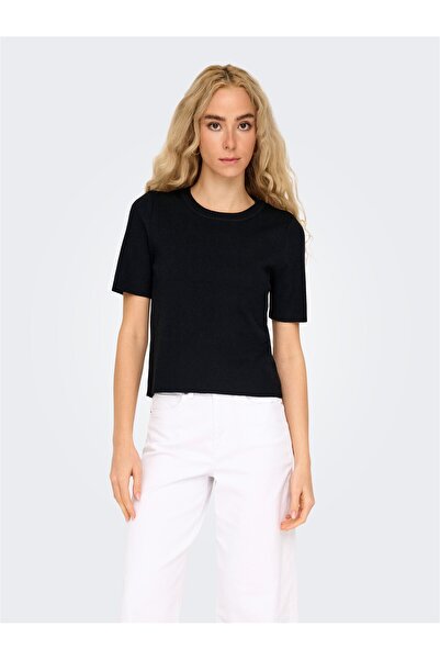 ONLY ONLFIE 2/4 PULLOVER NCA KNT Pulover negru pentru femei - O15344307