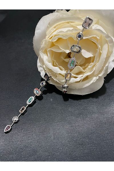 MFM STORE Stylish Earrings with Colorful Stones