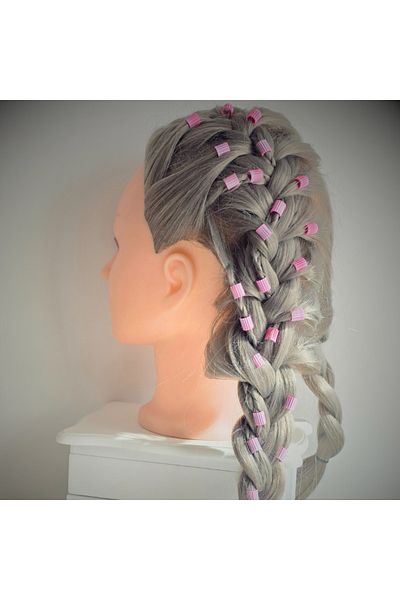 ZLBoutique Set of 50 Pink Hair Rings Applicator, 1cm X 0.6cm, Hair Accessories, Hair Decorations, Hair Earring