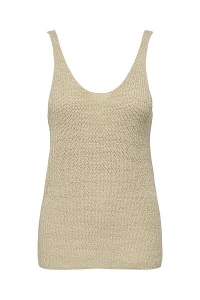 ONLY Onlsunny Sl Rib V-Neck Knt Women's Beige Sweater - 15321455