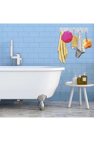 merland benvecocuk 5-Piece Strong Adhesive Transparent Wall Hanger Bathroom Kitchen Organizer Practical Hanger (Lisinya)