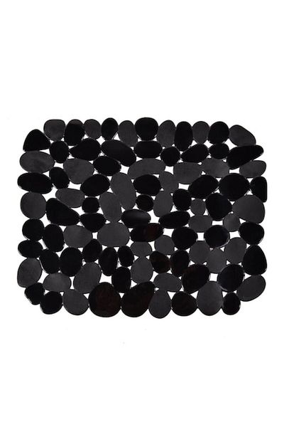 SyaMAG Sink Protection Mat, Stone Pattern, Black, 30.5x26cm, PVC