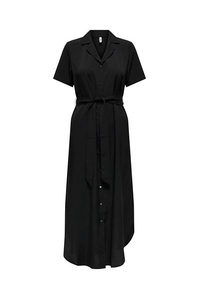 ONLY ONLNOVA LIFE ELITE IZI SHIRT DRESS SOLID Γυναικείο μαύρο φόρεμα - 15331928