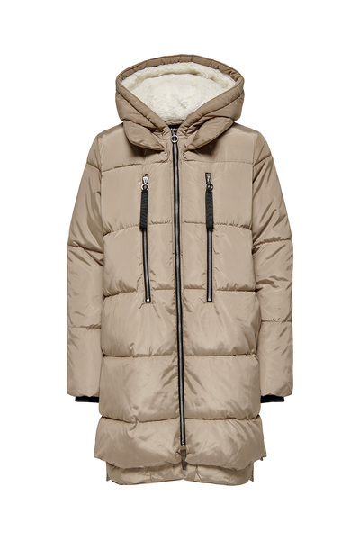 ONLY ONLNEWNORA LONG PUFFER COAT CC OTW Palton lung de damă bej - 15304792