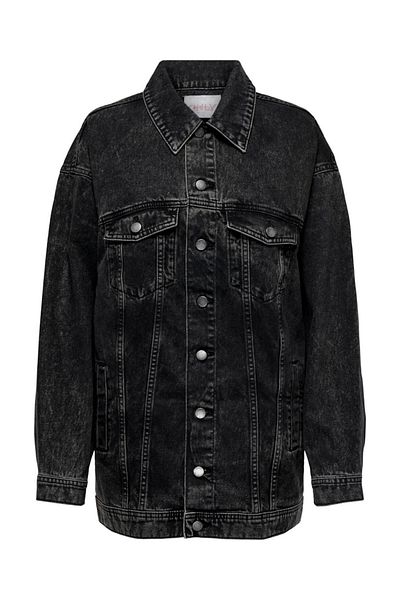 ONLY -Onllennox Ls Long Ovs Dnm Jacket Women Black Coat - 15266059