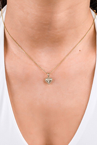 Side Gold Kuyumculuk 14 Ayar Altın Elmas Figürlü Kolye Ucu