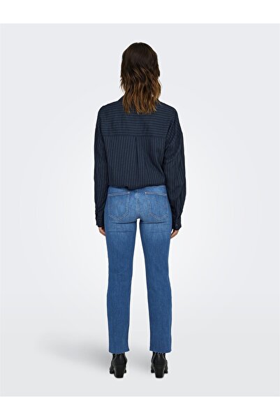 ONLY Onlann-Kenya Mw Cr Ak Fla Dnm Soo618Noos Women's Blue Denim Pants - 15340941