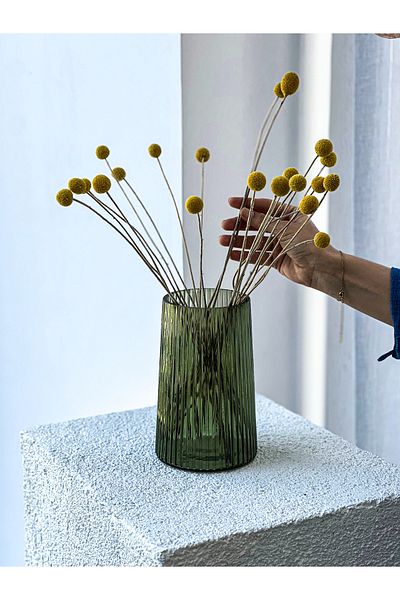 KaiHome Blue Mini Decorative Glass Vase / Flower Pot
