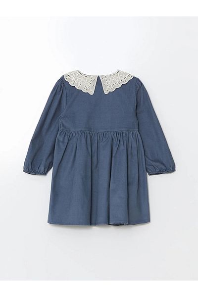 LC Waikiki Baby Collar Baby Girl Velvet Dress