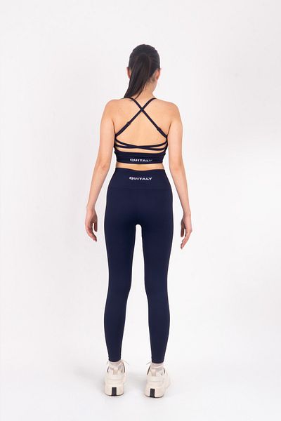 quitaly Virtus Push up Seamless/Seamless Gathered Leggings Navy Blue