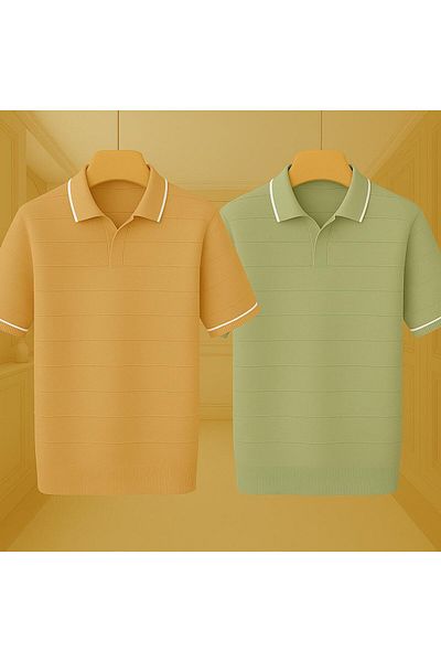 LC Waikiki 2-Pack Advantage 100% Cotton Men's Knitwear T-Shirt Organic Breathable Structure Sweat-Proof a Quality Premium Combination