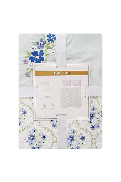 LC Waikiki Flower Printed Cotton Double Pique Set