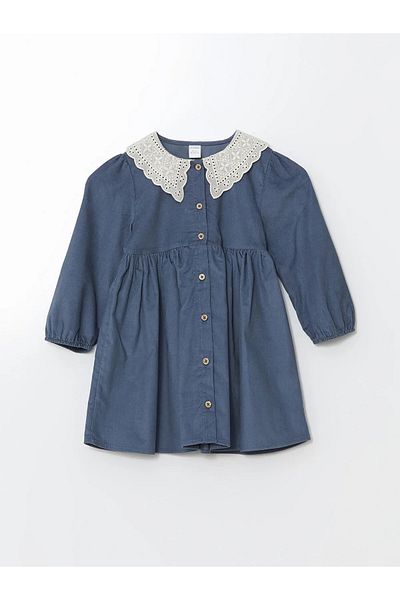 LC Waikiki Baby Collar Baby Girl Velvet Dress