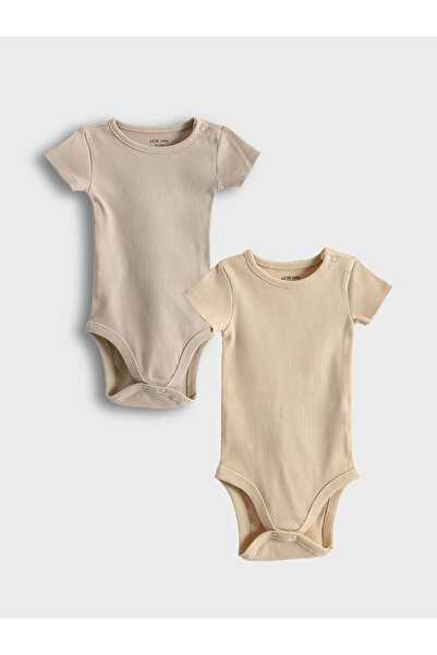 LC Waikiki Pink Basic Baby Girl Snap Fastener Bodysuit 3-Pack
