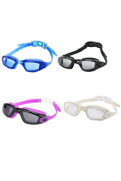 MAİN SHOP Intex + 8 Years Silicone Anti-Fog Uv Filter Adjustable Sea and Pool Swimming Goggles M-G802S