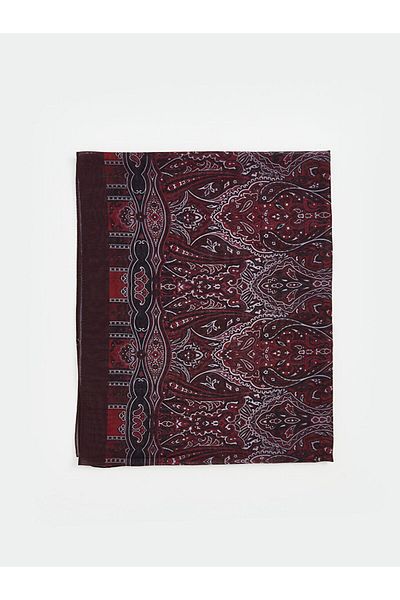 LC Waikiki Blue Ethnic Patterned Women's Shawl