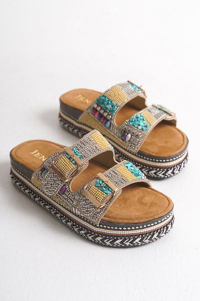 SEEM & BE Joy Beaded Hand Embroidered Women's Slippers