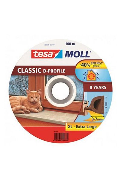 Tesa Rola Profil Etansare Tip-D - 9Mm/100M / Maro