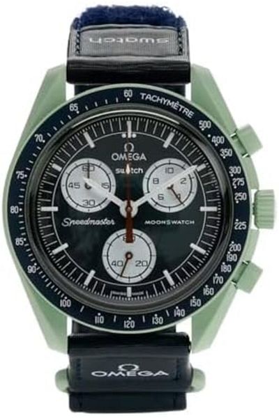 Swatch Omega x Swatch Moon Swatch Mission on Earth Speedmaster Blue and Green