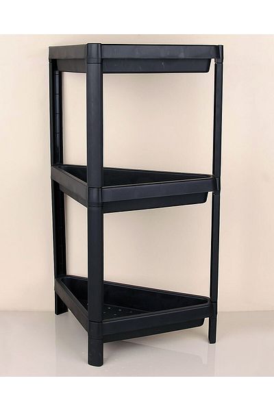 merland benvecocuk Triangle 3-Tier Shelf Unit - Kitchen - Bathroom Storage Shelf