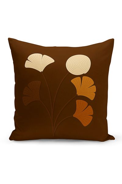 Bertille Home Husă de pernă imprimată digitală pe două părți (aspect de model de broderie Punch/Punch)