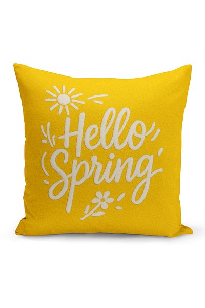 Bertille Home Husă de pernă imprimată digitală pe două părți (aspect de model de broderie Punch/Punch)