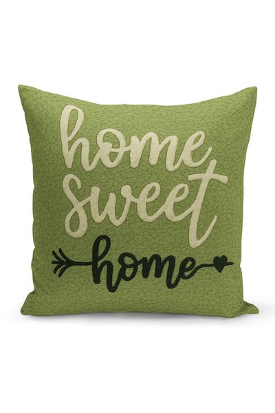 Bertille Home Husă de pernă imprimată digitală pe două părți (aspect de model de broderie Punch/Punch)