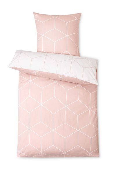 Tchibo Single Renforce Bedding Duvet Set 160 x 210 cm, Light Peach
