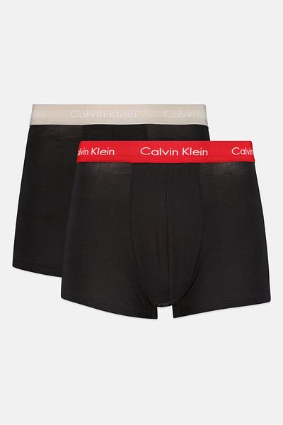 Calvin Klein Men 3Pcs Brand Logo Low Rise Trunks, Black Combo