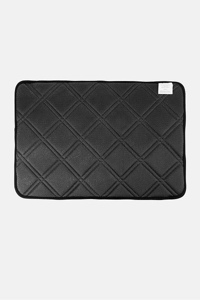Celeste Charcoal Infused Memory Foam Bath Mat, Black
