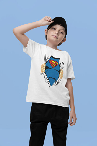 SEVBANO Dječja majica sa Superman printom, unisex, filmski heroj (uzrast 1-12...
