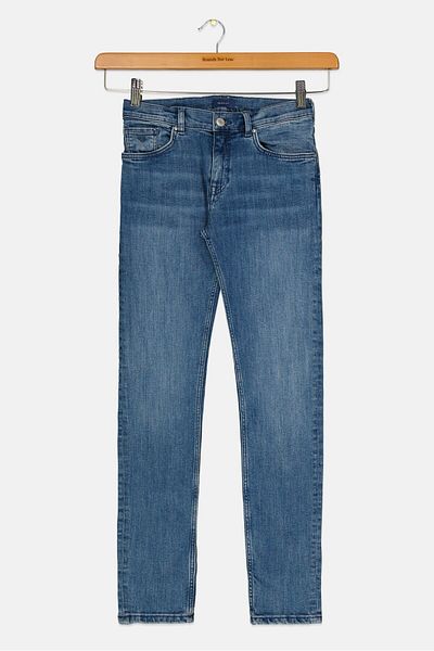 Gant Kids Girl Skinny Fit Washed Jeans, Blue