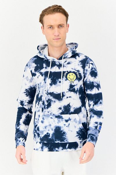 Originals by Brooklyn Cloth Men Hooded Tie Dye Long Sleeve Sweatshirts, Multicolor