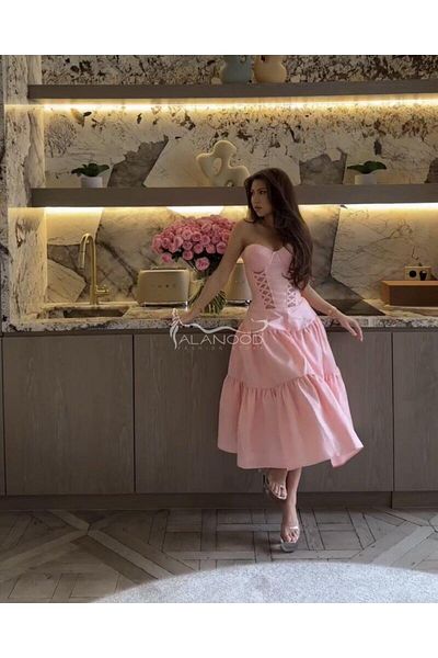 ALANOOD FASHION Pink Musk Dress for Girls: A Soft and Elegant Design for the Confusing Age