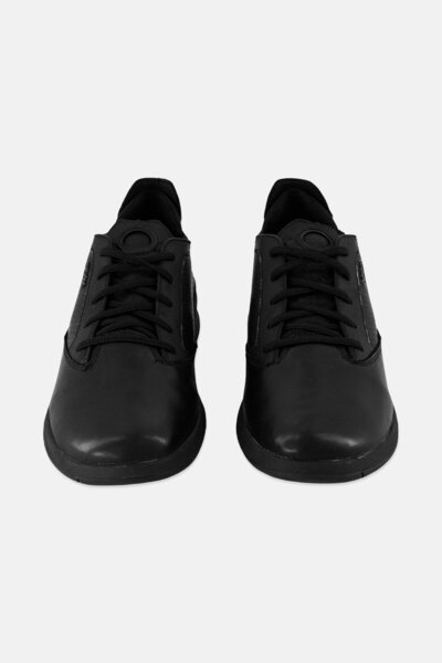 Geox Men Leather Lace Up Shoes, Black