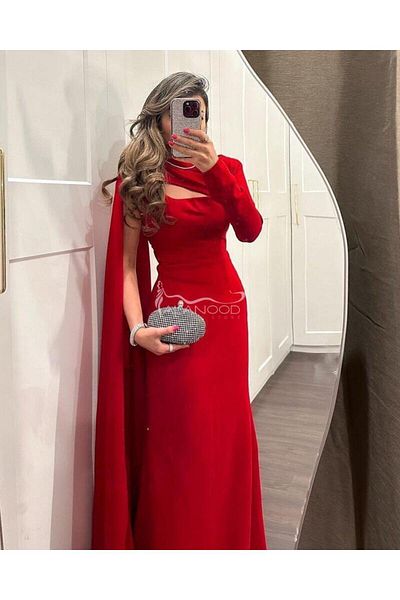 ALANOOD FASHION Soft, modern, red Barbie dress suitable for celebrations